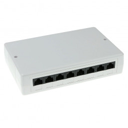 ACT Surface mounted box unshielded 8 ports CAT5E White