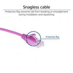 ACT CAT6A U-UTP Patch Cable 1m Pink