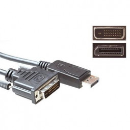 ACT Conversion cable DisplayPort male to DVI male 1m Black