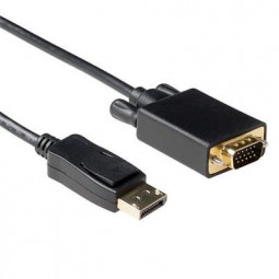 ACT Conversion cable DisplayPort male to VGA male 2m Black