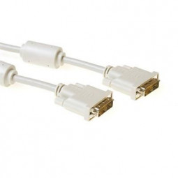 ACT DVI-D Single Link cable male to male High Quality 2m Ivory