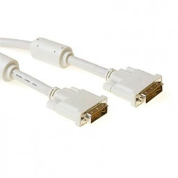 ACT DVI-I Dual Link cable male to male High Quality 3m Ivory