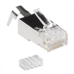 ACT FA2001 RJ45 (8P/8C) CAT6A shielded modulaire connector for round cable with solid or standed conductors