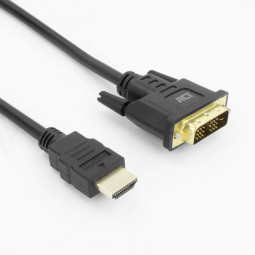 ACT HDMI-A male to DVI-D male adapter cable 2m Black