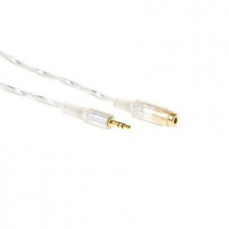 ACT High quality audio connection cable 1x 3,5 mmm jack male to 1x 3.5mm stereo jack female 5m Transparent