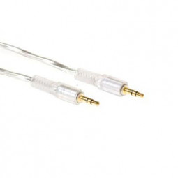 ACT High quality audio connection cable 1x 3,5 mmm jack male to 1x 3.5mm stereo jack male 10m Transparent