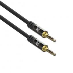 ACT High Quality stereo audio connection cable 3.5 mm jack male to male 3m Black