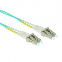 ACT LSZH Multimode 50/125 OM3 fiber patch cable duplex with LC connectors 22m Blue