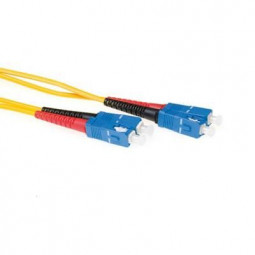 ACT LSZH Singlemode 9/125 OS2 fiber cable duplex with SC connectors 7m Yellow