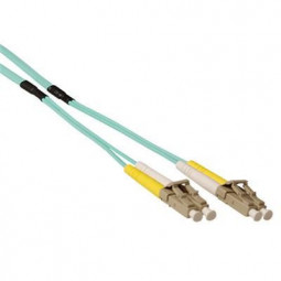 ACT Multimode 50/125 OM3 duplex ruggedized fiber cable with LC connectors 50m Blue