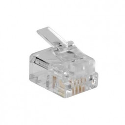 ACT RJ11 (6P/4C) modulaire connector for round cable with stranded conductors