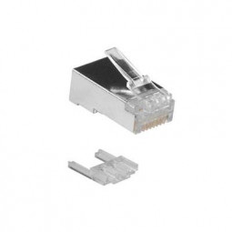 ACT RJ45 (8P/8C) CAT6 shielded modulaire connector for round cable with solid or stranded conductors