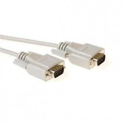 ACT Serial 1:1 connection cable 9 pin D-sub male to 9 pin D-sub male 1,8m Ivory