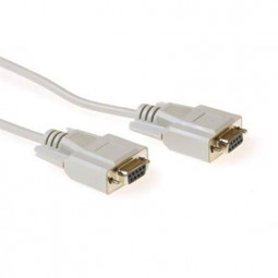 ACT Serial interlink connection cable 9 pin D-sub female to 9 pin D-sub female 1,8m Ivory