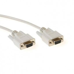 ACT Serial printer cable 9 pin D-sub female to 9 pin D-sub female 1,8m Ivory