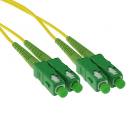 ACT Singlemode 9/125 OS2 fiber cable duplex with SC/APC connectors 3m Yellow