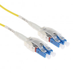 ACT Singlemode 9/125 OS2 Polarity Twist fiber cable with LC connectors 12m Yellow