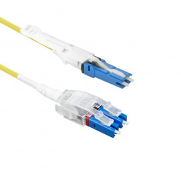 ACT Singlemode 9/125 OS2 Polarity Twist uniboot duplex fiber patch cable with CS - LC connectors 10m Yellow