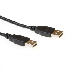 ACT USB 2.0 A male to USB A male 1,8m Black