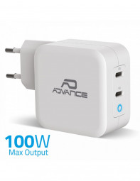 Advance PowerFlex Turbo 100W Wall Charger White