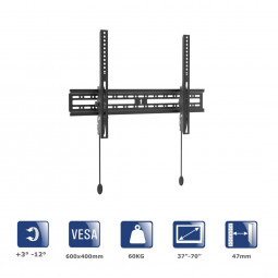 Akyga AK-MB-07 TV Wall Mount Bracket 60kg VESA 600x400mm 37-70