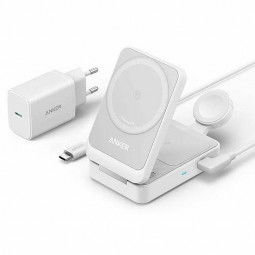 ANKER MagGo Wireless Charger 15W 3-in-1 White