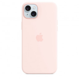 Apple iPhone 15 Plus Silicone Case with MagSafe Light Pink