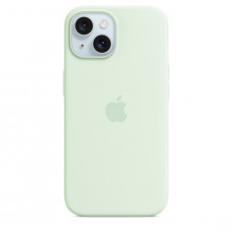 Apple iPhone 15 Silicone Case with MagSafe Soft Mint