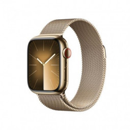 Apple Watch S9 Cellular 41mm Gold Stainless Steel Case with Gold Milanese Loop