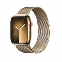 Apple Watch S9 Cellular 45mm Gold Stainless Steel Case with Gold Milanese Loop