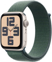 Apple Watch SE2 v3 GPS 40mm Starlight Alu Case with Lake Green Sport Loop