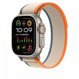 Apple Watch Ultra 2 Cellular 49mm Titanium Case with Orange/Beige Trail Loop S/M