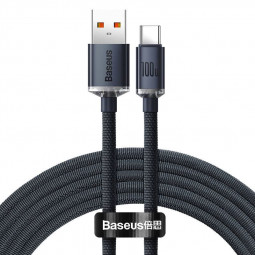 Baseus Crystal Shine USB - USB-C kábel 100W 2m Black