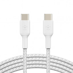 Belkin BoostCharge Braided USB-C to USB-C Cable 2m White