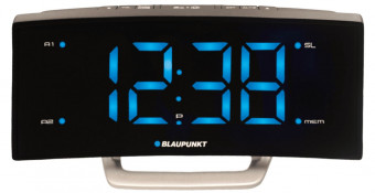 Blaupunkt CR7BK Radio Clock Silver