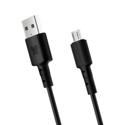 Bonbon DBone data and charging cable with USB/micro USB connectors, 1 meter, black