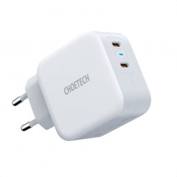 Choetech  PD6009 PD40W Dual USB-C EU Wall Charger White