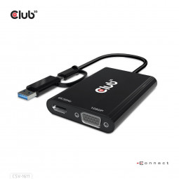 Club3D USB Type-C/A to Dual HDMI Adapter