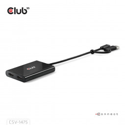 Club3D USB Type-C/A to dual HDMI Splitter