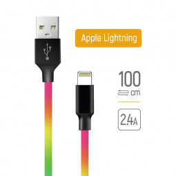 ColorWay USB Apple Lightning cable 2.4А 1m Multicolor