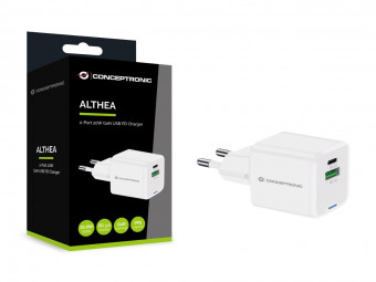 Conceptronic  2-Port 20W USB Charger White