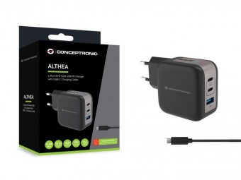 Conceptronic  3-Port 67W USB Charger Black