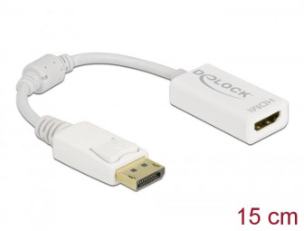 DeLock Adapter DisplayPort 1.1 male to HDMI female Passive White