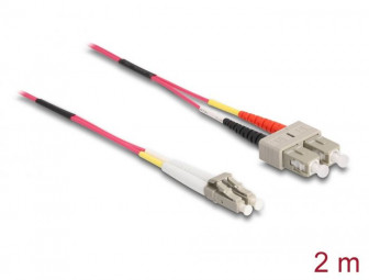 DeLock Cable Optical Fibre LC > SC Multi-mode OM4 2m