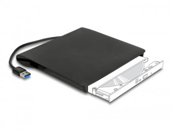 DeLock External Enclosure for 5.25″ Ultra Slim SATA Drives 9.5 mm to USB Type-A male