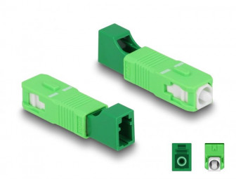 DeLock Optical Fiber Hybrid Coupler SC Simplex male to LC Simplex female Green