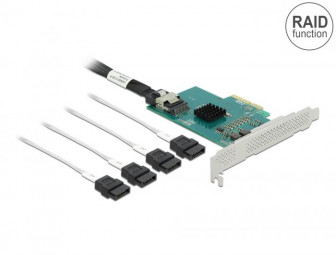 DeLock PCI Express x4 Card to 4x SATA 6 Gb/s RAID and HyperDuo Low Profile Form Factor