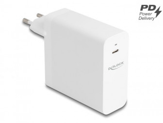 DeLock USB GaN Charger 1xUSB Type-C PD 3.1 with 140W White