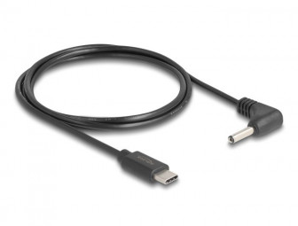 DeLock USB Type-C Power Cable to DC 3.5 x 1.35 mm male angled 1,5m Black