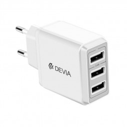 Devia Smart series USB*3 charger White